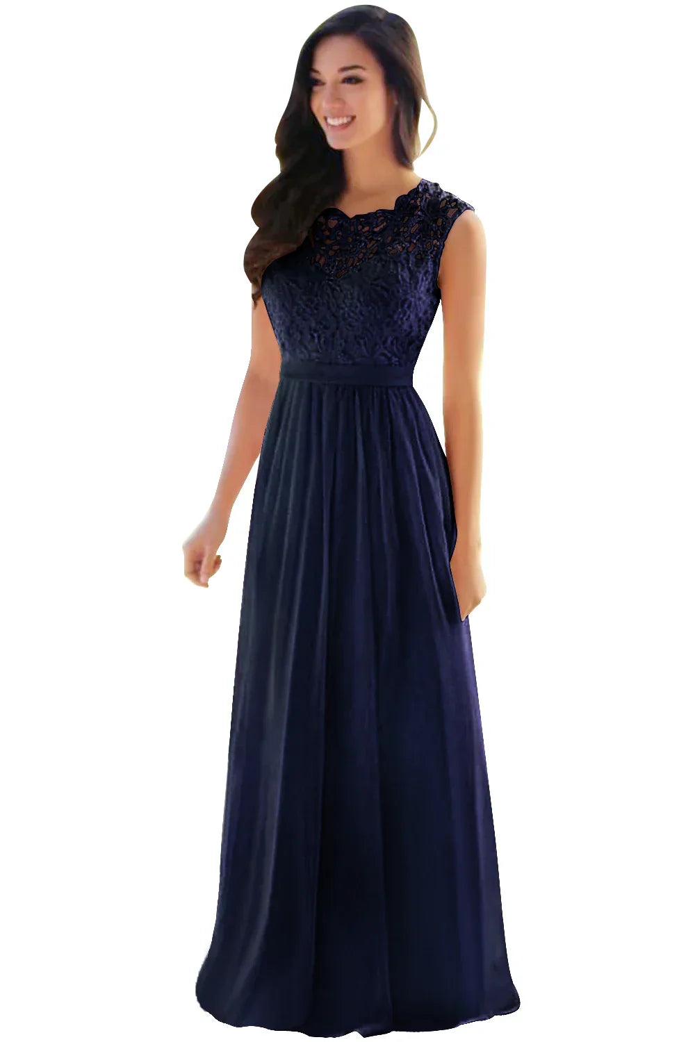 Elegante Avondjurk van Kanten Chiffon voor Vrouw
