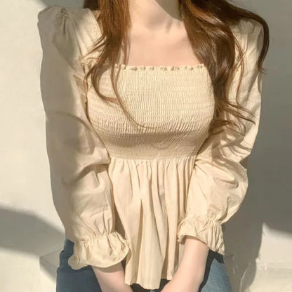 Dame Blouse Elegante Witte Kantoor blouse