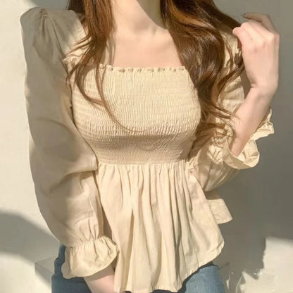 Dame Blouse Elegante Witte Kantoor blouse