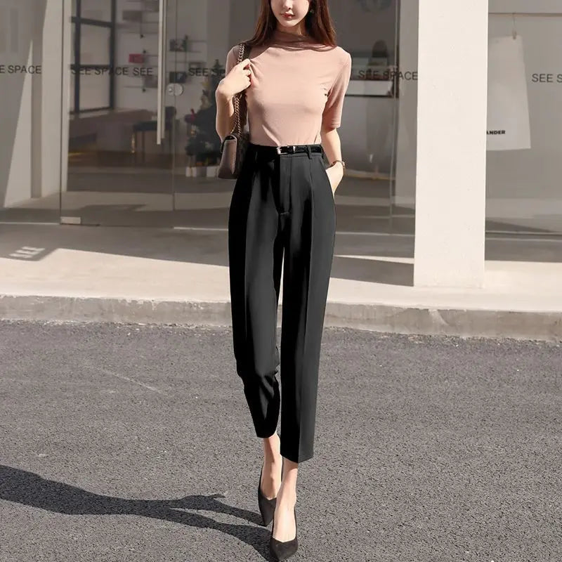 Hoge Taille Broek Comfortabel Elegant Design