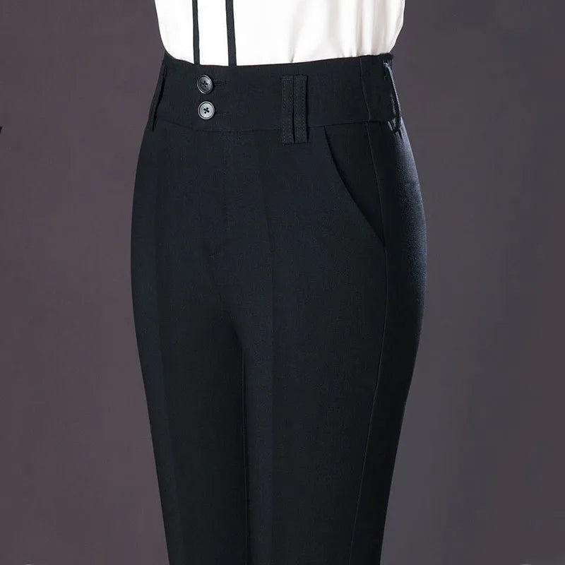 Slanke Flare Broek Elegant Zakelijke Stijl