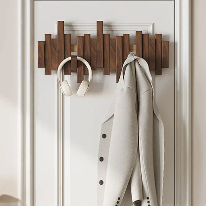 Kapstok met Magnetische Klapbare Haken | Hout & Modern Design