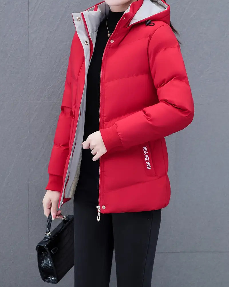 Kara Dames Jas Winter | Warm Met Capuchon, Casual Lange Dames Jas 9
