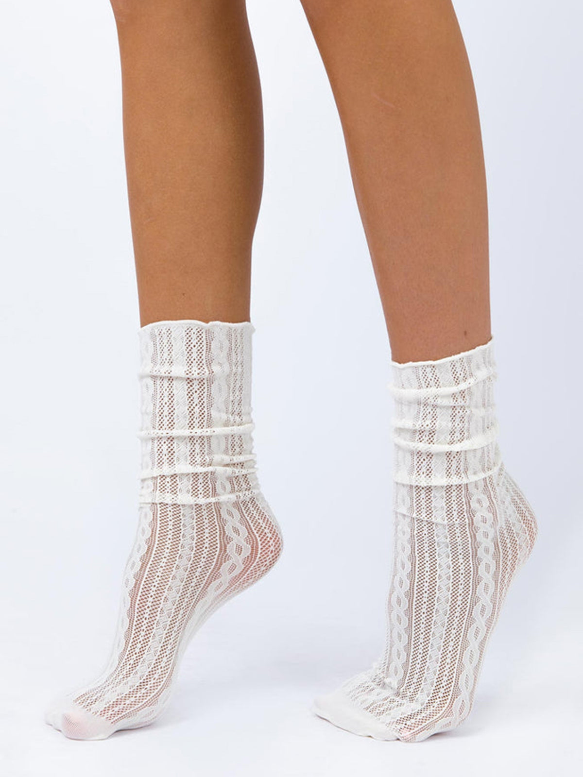 Dames Kanten Sokken Elegante Stijl Stretch - StudioMarella