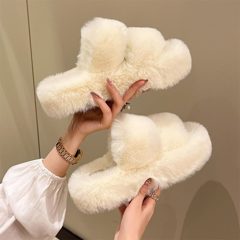 Dames Pantoffels Faux Fur Warm en Zachte Slippers - StudioMarella
