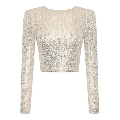Glitter Top Lange Mouwen Met Pailletten - StudioMarella
