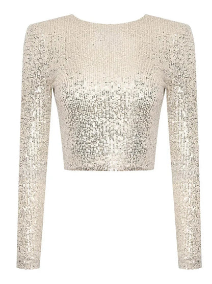 Glitter Top Lange Mouwen Met Pailletten