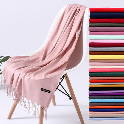 Wintersjaal dames zacht polyester vielseidig drapeerbaar elegante kleurstellingen