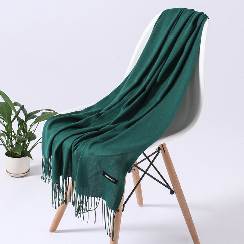 Wintersjaal dames zacht polyester vielseidig drapeerbaar elegante kleurstellingen