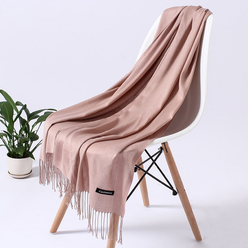 Wintersjaal dames zacht polyester vielseidig drapeerbaar elegante kleurstellingen