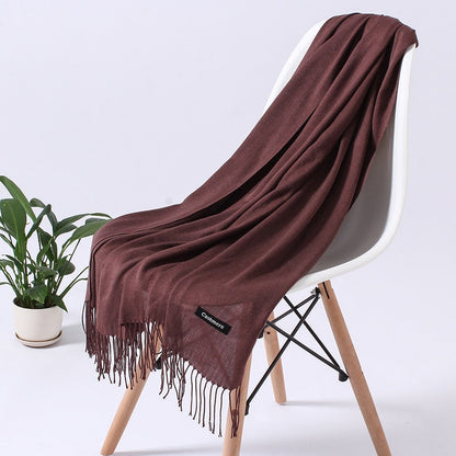 Wintersjaal dames zacht polyester vielseidig drapeerbaar elegante kleurstellingen