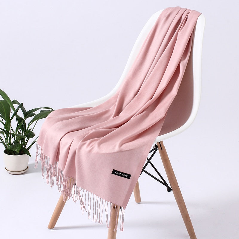 Wintersjaal dames zacht polyester vielseidig drapeerbaar elegante kleurstellingen