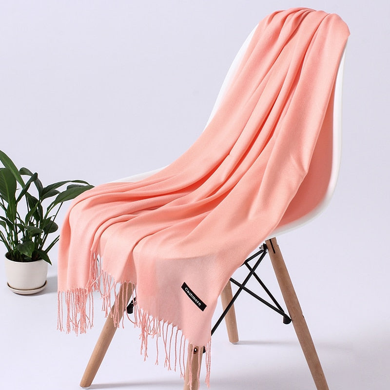 Wintersjaal dames zacht polyester vielseidig drapeerbaar elegante kleurstellingen