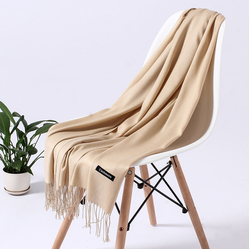 Wintersjaal dames zacht polyester vielseidig drapeerbaar elegante kleurstellingen