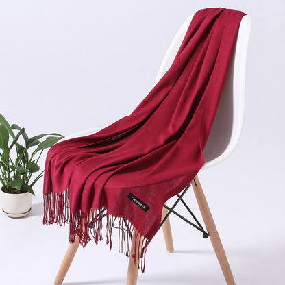 Wintersjaal dames zacht polyester vielseidig drapeerbaar elegante kleurstellingen