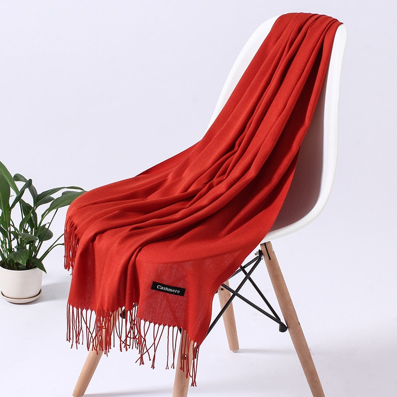 Wintersjaal dames zacht polyester vielseidig drapeerbaar elegante kleurstellingen