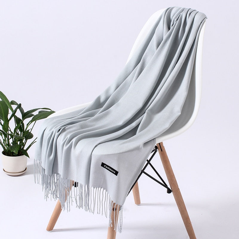 Wintersjaal dames zacht polyester vielseidig drapeerbaar elegante kleurstellingen
