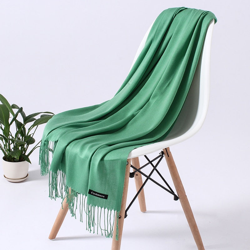 Wintersjaal dames zacht polyester vielseidig drapeerbaar elegante kleurstellingen