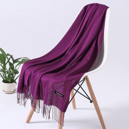 Wintersjaal dames zacht polyester vielseidig drapeerbaar elegante kleurstellingen