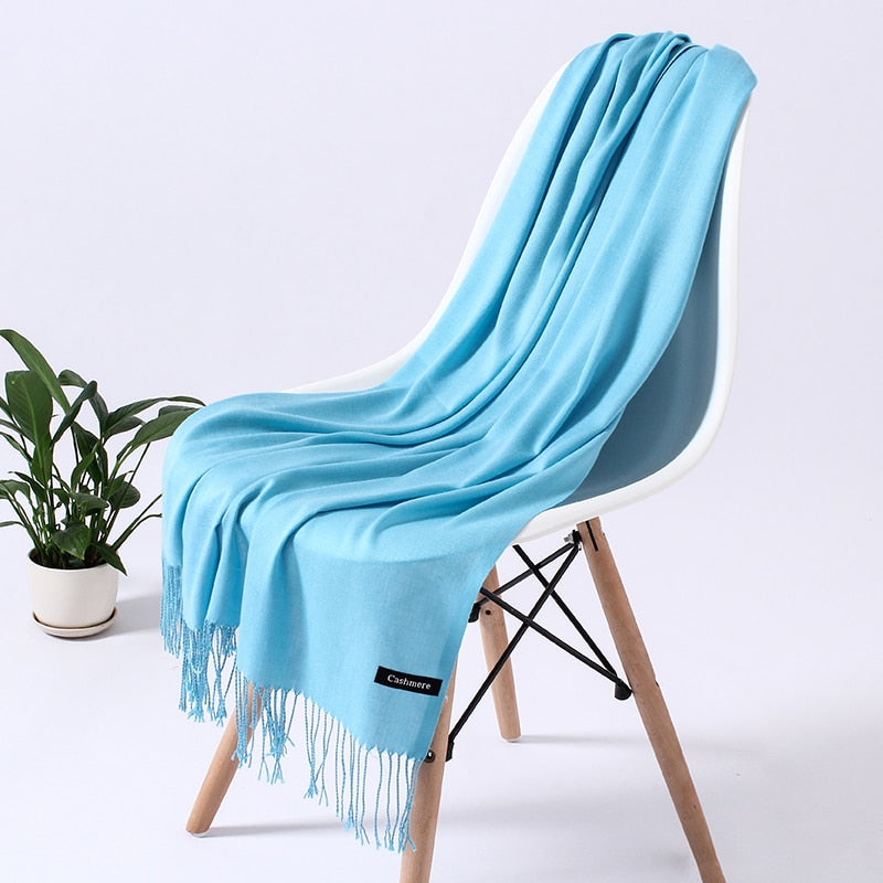 Wintersjaal dames zacht polyester vielseidig drapeerbaar elegante kleurstellingen