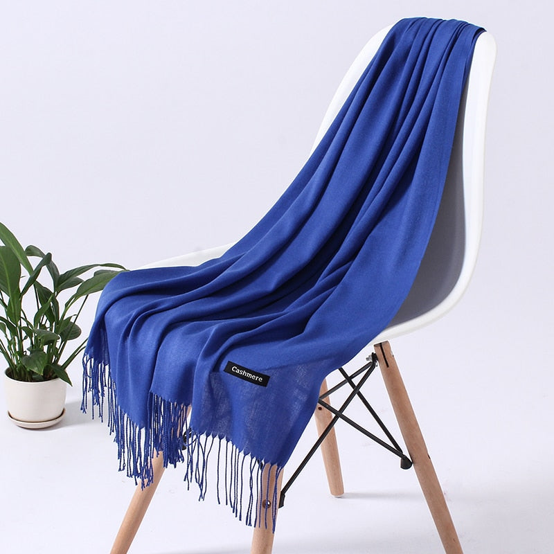 Wintersjaal dames zacht polyester vielseidig drapeerbaar elegante kleurstellingen