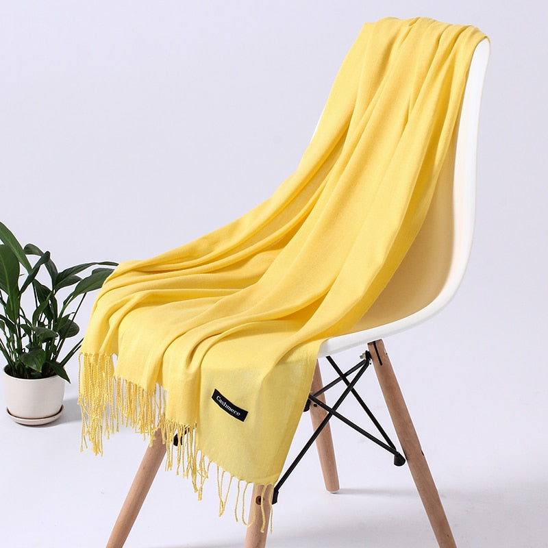 Wintersjaal dames zacht polyester vielseidig drapeerbaar elegante kleurstellingen