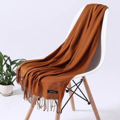 Wintersjaal dames zacht polyester vielseidig drapeerbaar elegante kleurstellingen