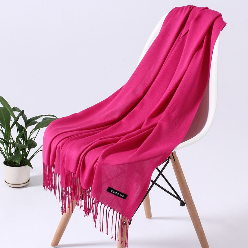 Wintersjaal dames zacht polyester vielseidig drapeerbaar elegante kleurstellingen