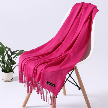 Wintersjaal dames zacht polyester vielseidig drapeerbaar elegante kleurstellingen