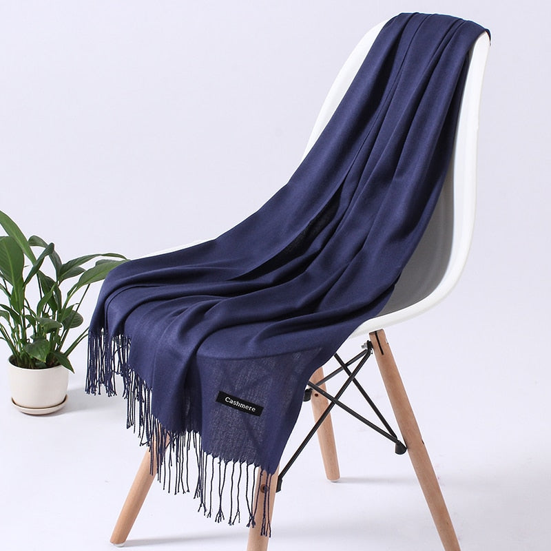 Wintersjaal dames zacht polyester vielseidig drapeerbaar elegante kleurstellingen