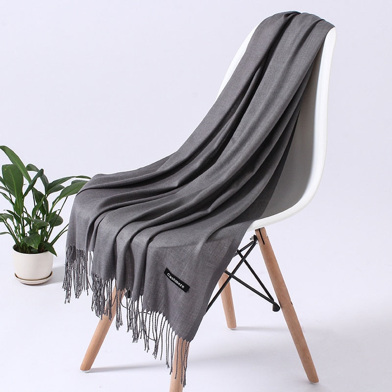 Wintersjaal dames zacht polyester vielseidig drapeerbaar elegante kleurstellingen