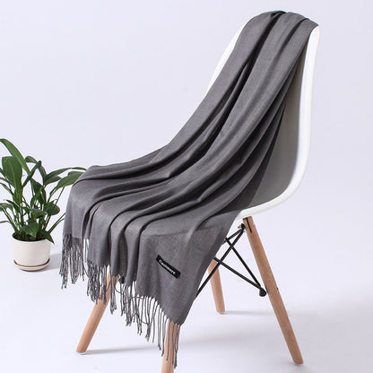 Wintersjaal dames zacht polyester vielseidig drapeerbaar elegante kleurstellingen
