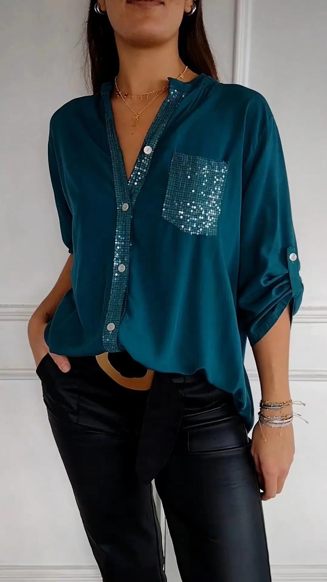 Vrouwelijke Glitter Blazer Jurk - StudioMarella