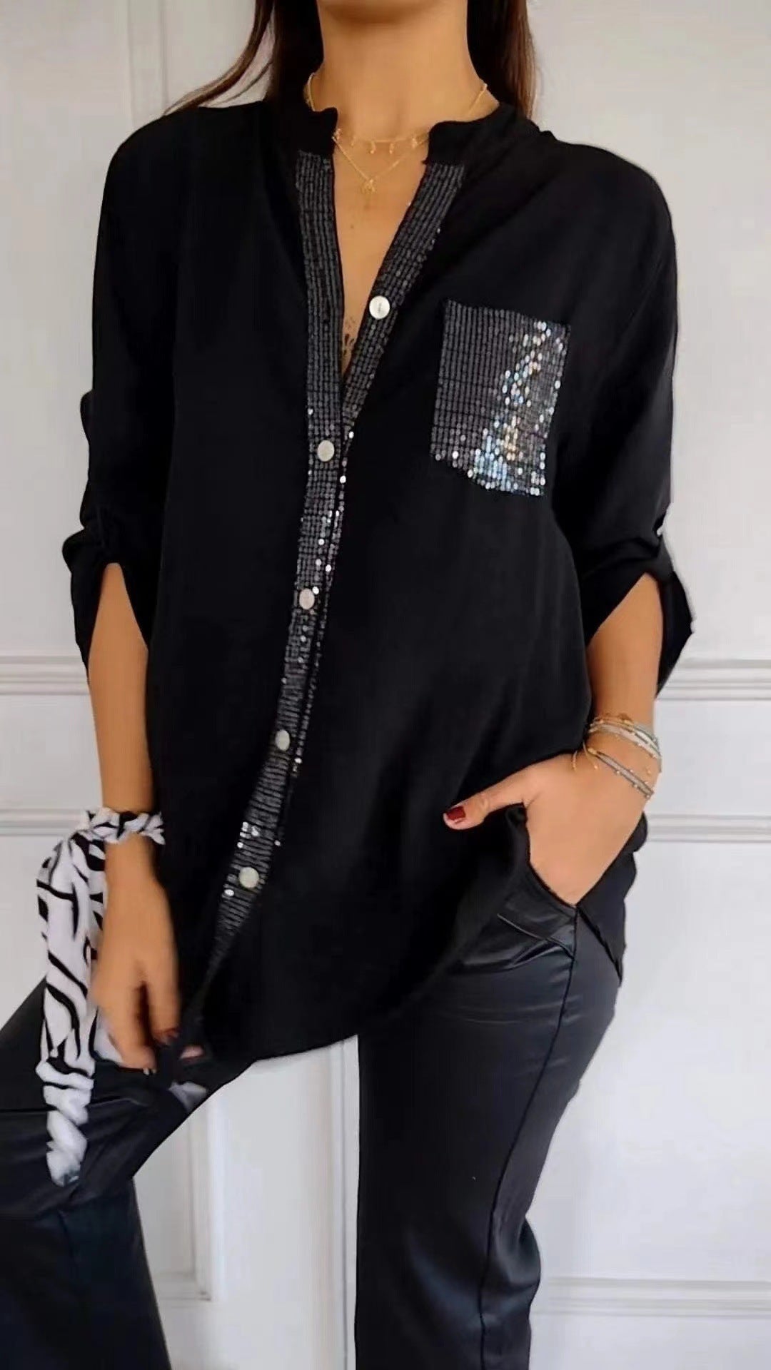 Vrouwelijke Glitter Blazer Jurk
