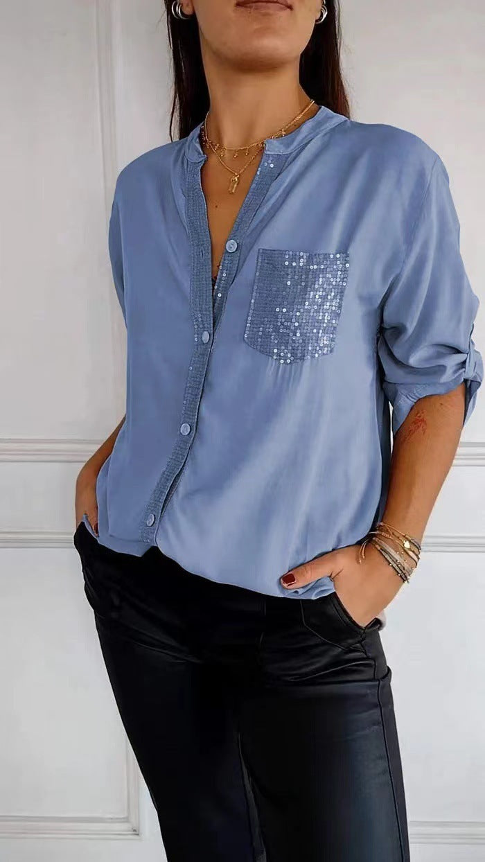 Dames Blouse met Pailletten en Glitter