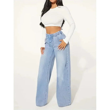 Hoge Jeans voor Vrouwen Comfortabel Larghi Model