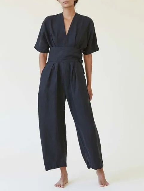 Zomerse Jumpsuit Vrouw Vintage Stijl Boho Chic - StudioMarella