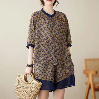 Katoenen Linnen Shorts Set Zomerse Comfortabel