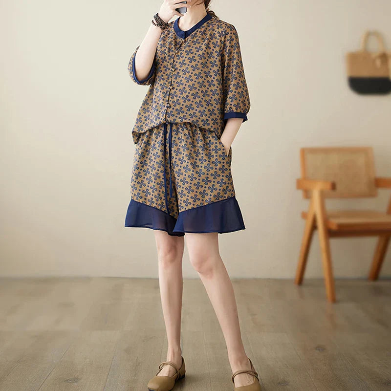 Katoenen Linnen Shorts Set Zomerse Comfortabel