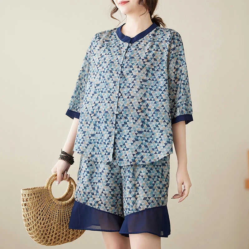 Katoenen Linnen Shorts Set Zomerse Comfortabel