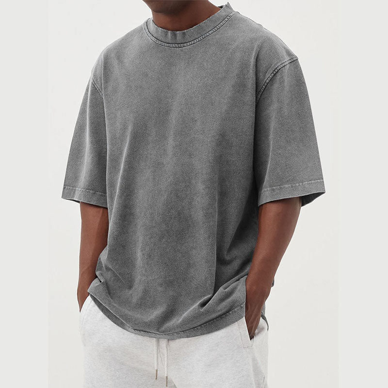 Katoenen T-shirt Heren | Gewassen Look & Relaxte Pasvorm