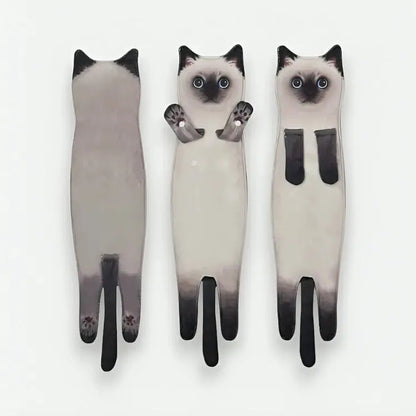 Decoratieve Handdoek met Kattenprint 60×15cm Microvezel Ophangbaar voor Keuken Badkamer