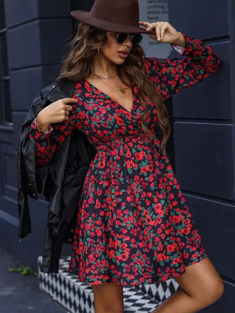 Zomerjurk Lange Mouwen Urban Stijl Dameskleding - StudioMarella