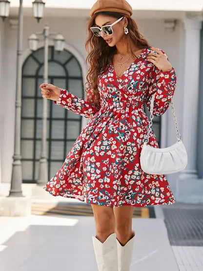 Zomerjurk Lange Mouwen Urban Stijl Dameskleding
