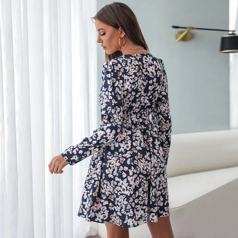 Zomerjurk Lange Mouwen Urban Stijl Dameskleding