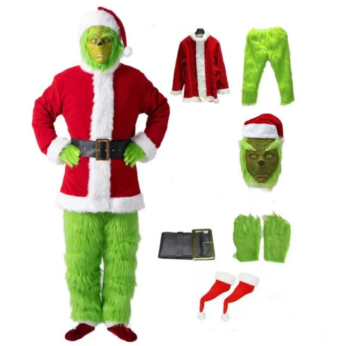 Kerstkostuum voor Volwassenen met Hoed en Masker