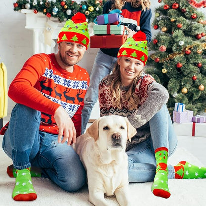Kerst GlowWear Beanie Set | LED Verlichting, Zacht Breimateriaal en Bijpassende Sokken 4