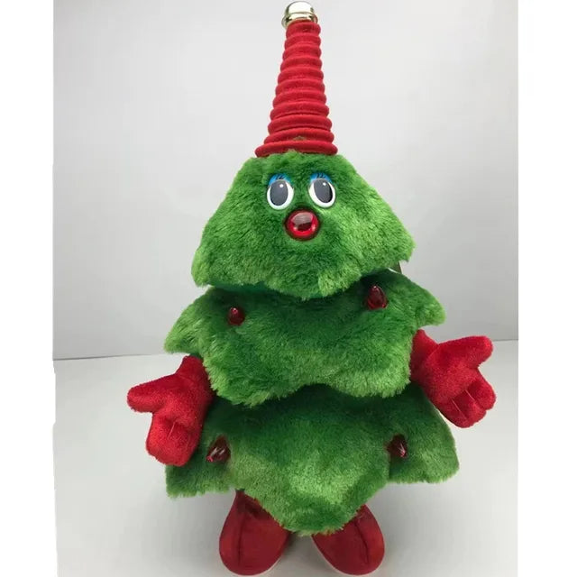 Dansende Kerstboom Knuffel met Muziek en Beweging - Groen Pluche Speelgoed - 35cm Interactieve Kerstdecoratie - Zingende Boom voor Kinderen en Volwassenen