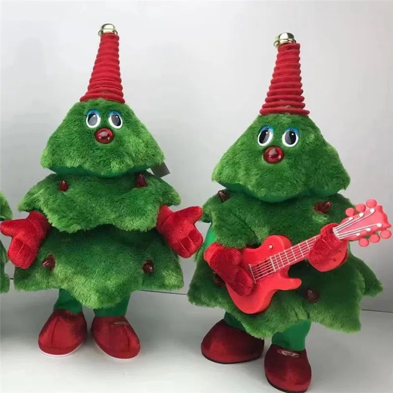 Dansende Kerstboom Knuffel met Muziek en Beweging - Groen Pluche Speelgoed - 35cm Interactieve Kerstdecoratie - Zingende Boom voor Kinderen en Volwassenen