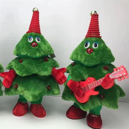 Dansende Kerstboom Knuffel met Muziek en Beweging - Groen Pluche Speelgoed - 35cm Interactieve Kerstdecoratie - Zingende Boom voor Kinderen en Volwassenen